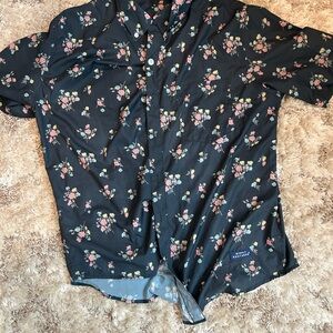 Simply Southern Black Floral Men's Shirt